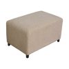 Bliss Cream BouclÃ© Ottoman