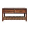 Regency Woven Console Table with 4 drawers