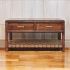 Regency Woven Console Table with 4 drawers