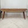 Larissa Triple Accent Oak-ish Cane Bench
