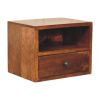 Solis 1-Drawer Chestnut Wall Mounted Nightstand