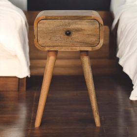 Avora Mini Oak-ish Nightstand with 1 drawer