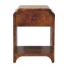 Newton Mini Chestnut Nightstand with a drawer and open shelf