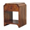 Newton Mini Chestnut Nightstand with a drawer and open shelf