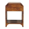 Newton Mini Chestnut Nightstand with a drawer and open shelf