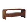 Darcy 3 drawer Open Shelf Chestnut Media unit