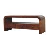 Darcy 3 drawer Open Shelf Chestnut Media unit