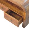 Darcy 3 drawer Open Shelf Chestnut Media unit