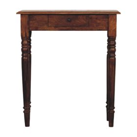 Turned Legs 1 Drawer Chestnut Console