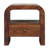 Darcy Chestnut Nightstand with Drawer and open shelf