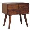 Avora 3-Drawer Chestnut Nightstand