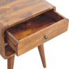 Avora Chestnut Nightstand with Drawer and open slot