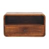 Avora Wall-Mounted Chestnut Nightstand