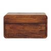 Avora Wall-Mounted Chestnut Nightstand