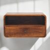 Avora Wall-Mounted Chestnut Nightstand