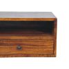 Lunar 2 Drawer Chestnut Wall Mounted Media Unit