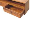 Lunar 2 Drawer Chestnut Wall Mounted Media Unit