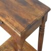 Turned Legs Chestnut 1 Drawer Side Table