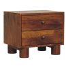 Tula 2 Drawer Chestnut Nightstand