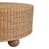 Regency Round Woven Coffee Table with Ball Feet