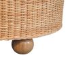 Regency Round Woven Coffee Table with Ball Feet