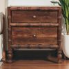 Bamboo Frame Nightstand in Roasted Almond
