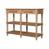 Savoy Bobbin Console with Jute Shelves
