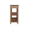 Savoy Bobbin Console with Jute Shelves