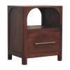 Arched Edge 1 Drawer Bedside
