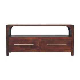 Arched Edge 2 Drawer Media Unit
