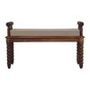 Spindle Amber Linen Bench