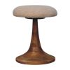 Boucle Teak Accent Stool