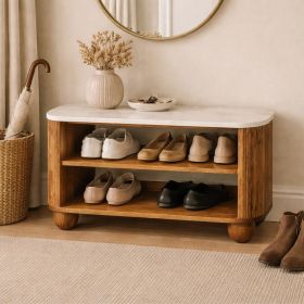 Beaumont Marble Shoe Bench