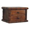 Bamboo Two Drawer Wall-Mounted Bedside