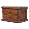 Bamboo Two Drawer Wall-Mounted Bedside