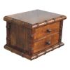 Bamboo Two Drawer Wall-Mounted Bedside