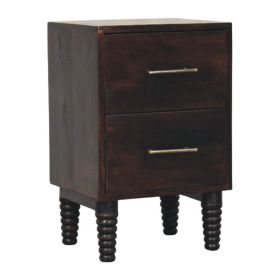 Spindle Mocha Bedside Table