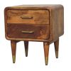 Amber Oak Bedside Table