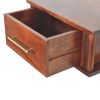 Wall-Mounted Bedside with Brass Handle