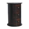 California Walnut Drum 3 Drawer Chest