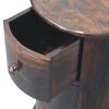 California Walnut Drum 3 Drawer Chest