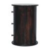 California Walnut Drum 3 Drawer Chest