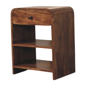 Open Shelf Bedside with Drawer