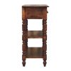 Turned Leg Side Table with Shelves