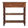 Turned Leg Side Table with Shelves