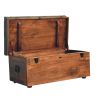 Roasted Almond Storage Trunk Bench