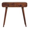Curved Two Drawer Console Table