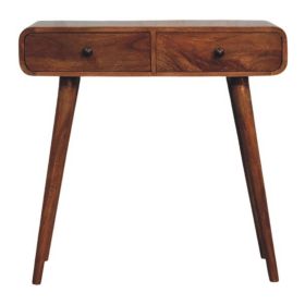 Curved Two Drawer Console Table