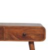 Curved Two Drawer Console Table