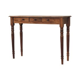 Three Drawer Console with Turned Legs